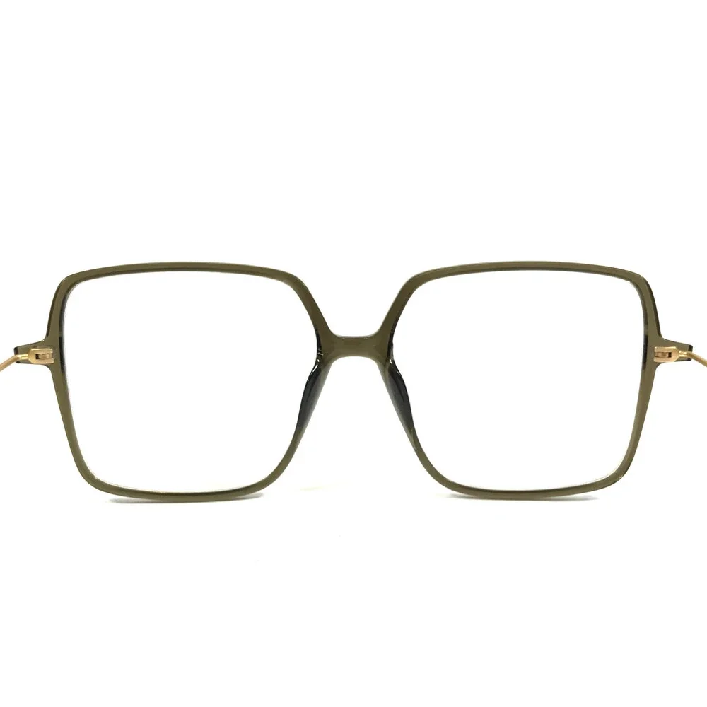 lool Eyewear Eyeglasses Frames ELORA GRGD Green Gold Clear Olive 54-14-145